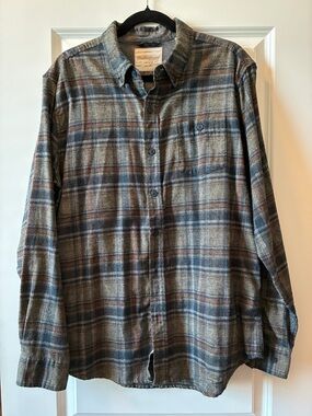Original Weatherproof Vintage Button-Down Shirt — Olive & Blue
